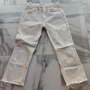 Citizens Of Humanity Cream Straight Leg Jeans
